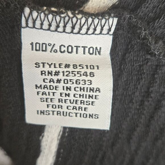 Habitat black and white angled stripes  100% cotton 3/4 sleeve top x small xs - Picture 5 of 10